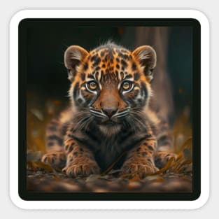 Cute baby Jaguar Sticker